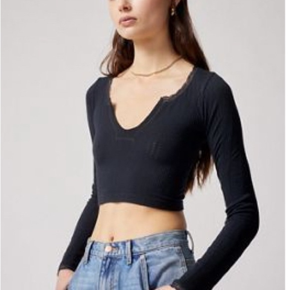 Out From Under Go For Gold Seamless Pointelle Top